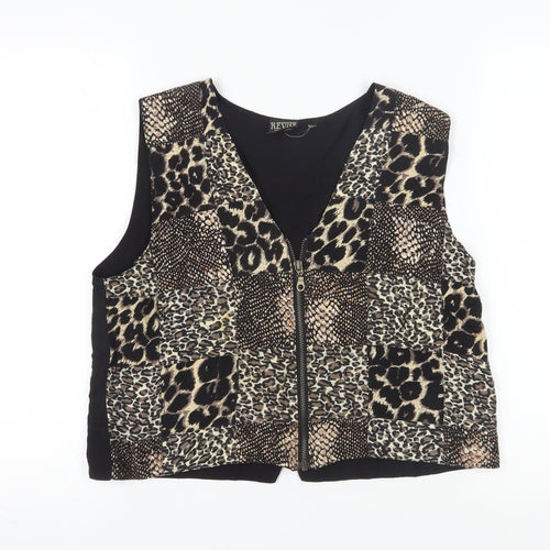 Revue Women's Multicoloured Animal Print Waistcoat M