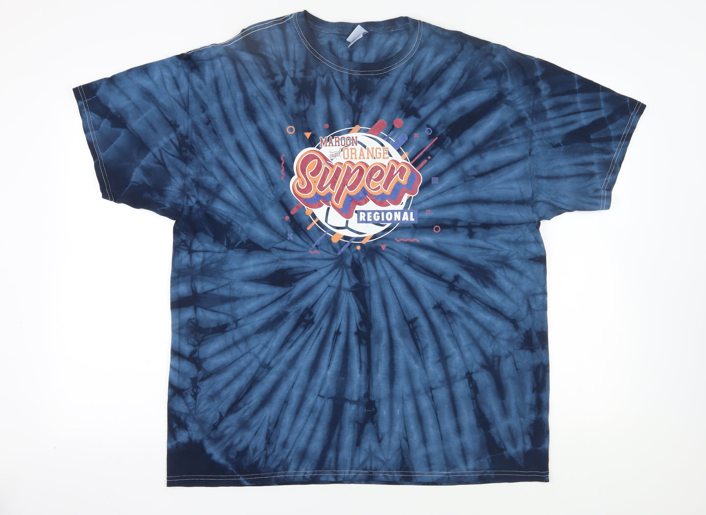 Colortone Men's Blue Graphic Print 2XL T-Shirt