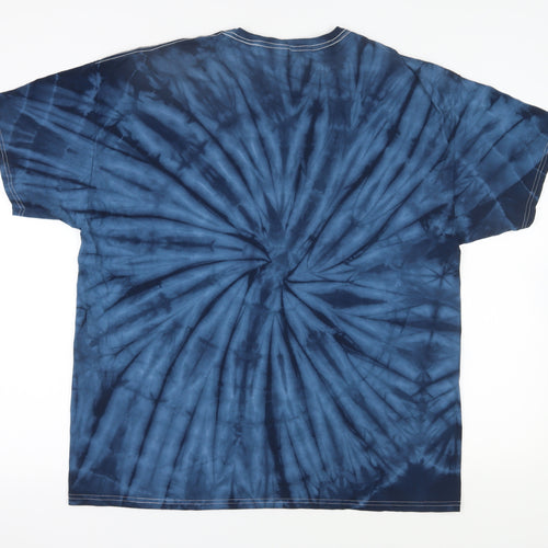 Colortone Men's Blue Graphic Print 2XL T-Shirt