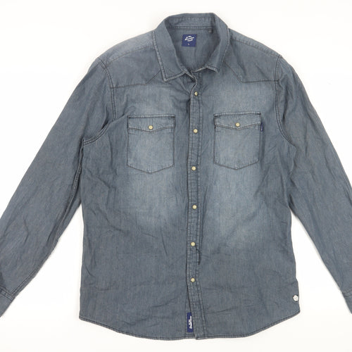 The 1964 Denim Company Men's Grey Denim Shirt L
