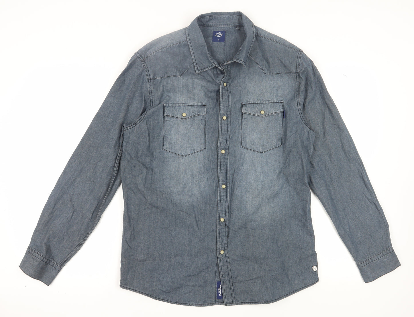 The 1964 Denim Company Men's Grey Denim Shirt L
