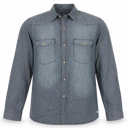 The 1964 Denim Company Men's Grey Denim Shirt L