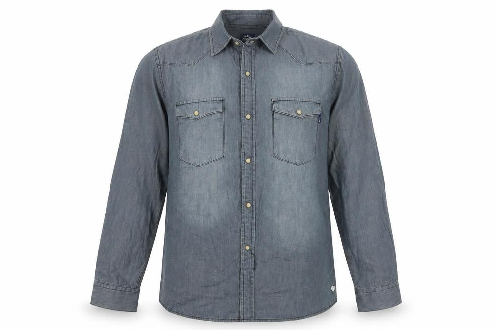 The 1964 Denim Company Men's Grey Denim Shirt L