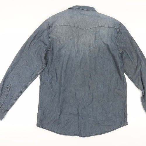 The 1964 Denim Company Men's Grey Denim Shirt L