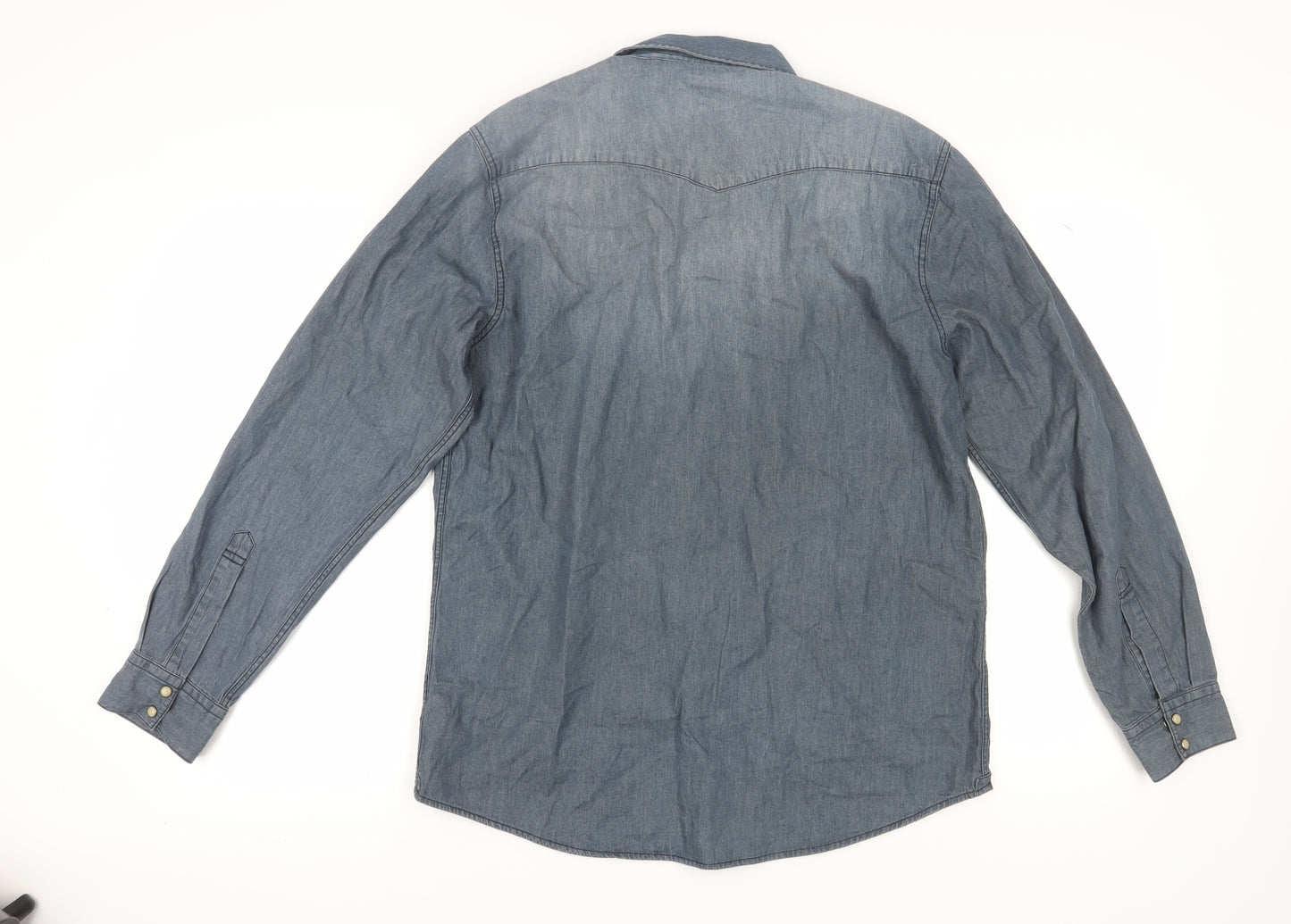 The 1964 Denim Company Men's Grey Denim Shirt L