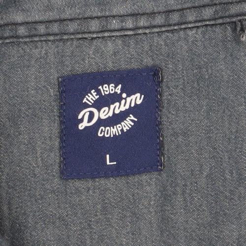The 1964 Denim Company Men's Grey Denim Shirt L