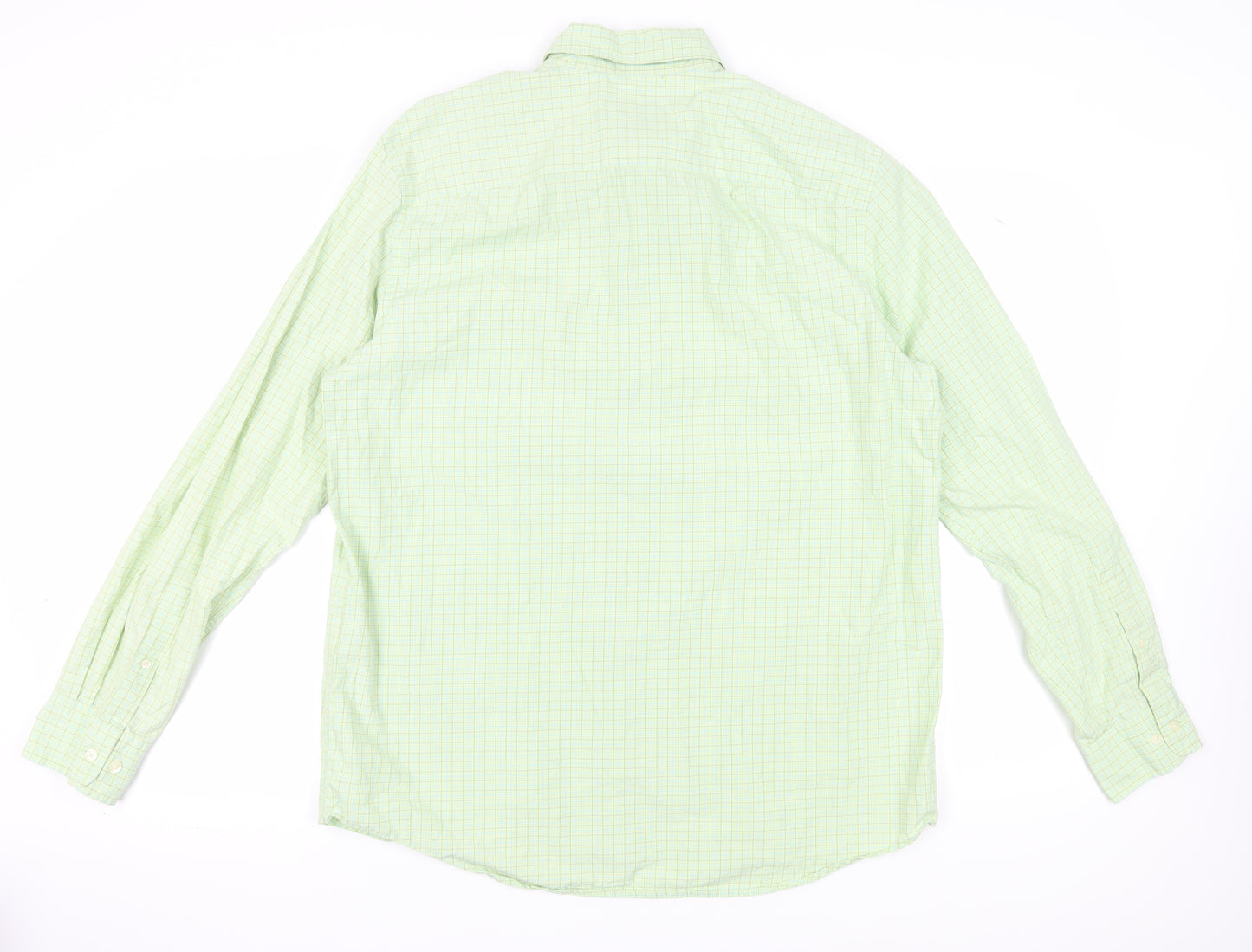Eddie Bauer Men's Green Check Long Sleeve Shirt, Size L