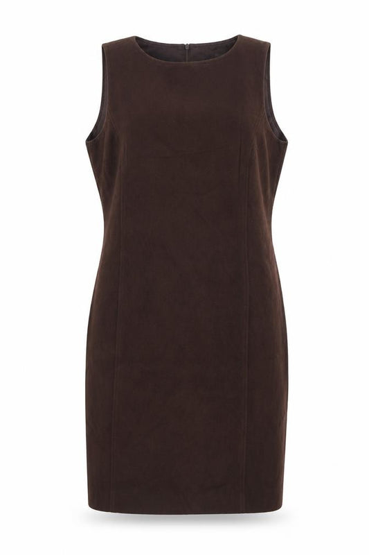 Bianca Nygård Women's Brown Sheath Dress, Size 14, Cashmere Wool