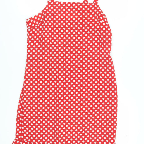 Tickets Women's Red Polka Dot Sleeveless Slip Dress