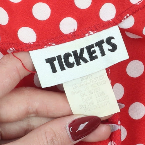 Tickets Women's Red Polka Dot Sleeveless Slip Dress