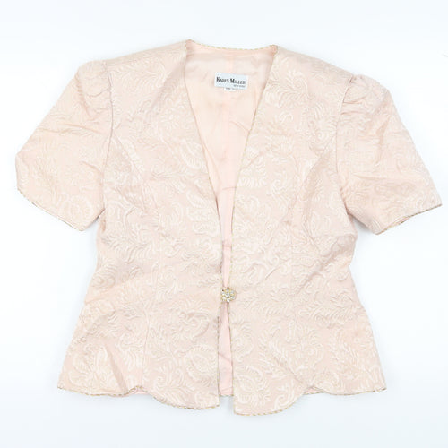 Karen Miller Women's Pink Paisley Suit Jacket, Size 12