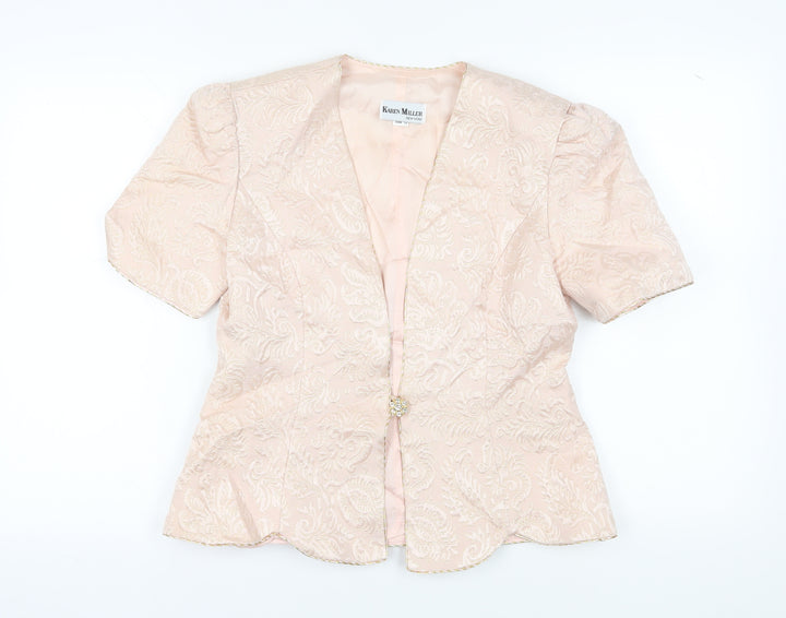 Karen Miller Women's Pink Paisley Suit Jacket, Size 12