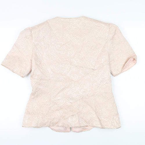 Karen Miller Women's Pink Paisley Suit Jacket, Size 12