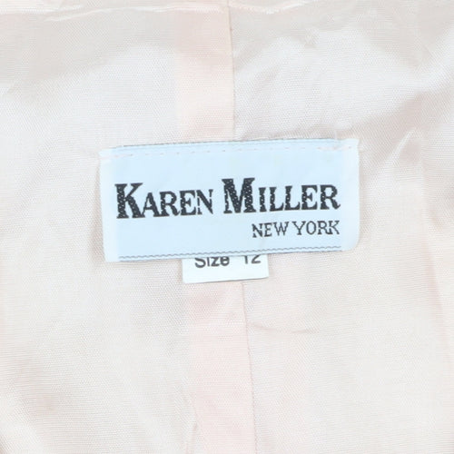Karen Miller Women's Pink Paisley Suit Jacket, Size 12