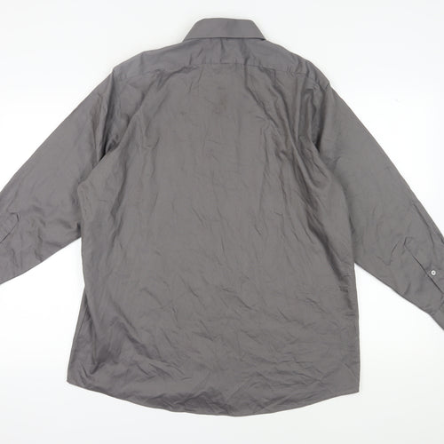 Arrow Men's Grey Classic Fit Long Sleeve Shirt