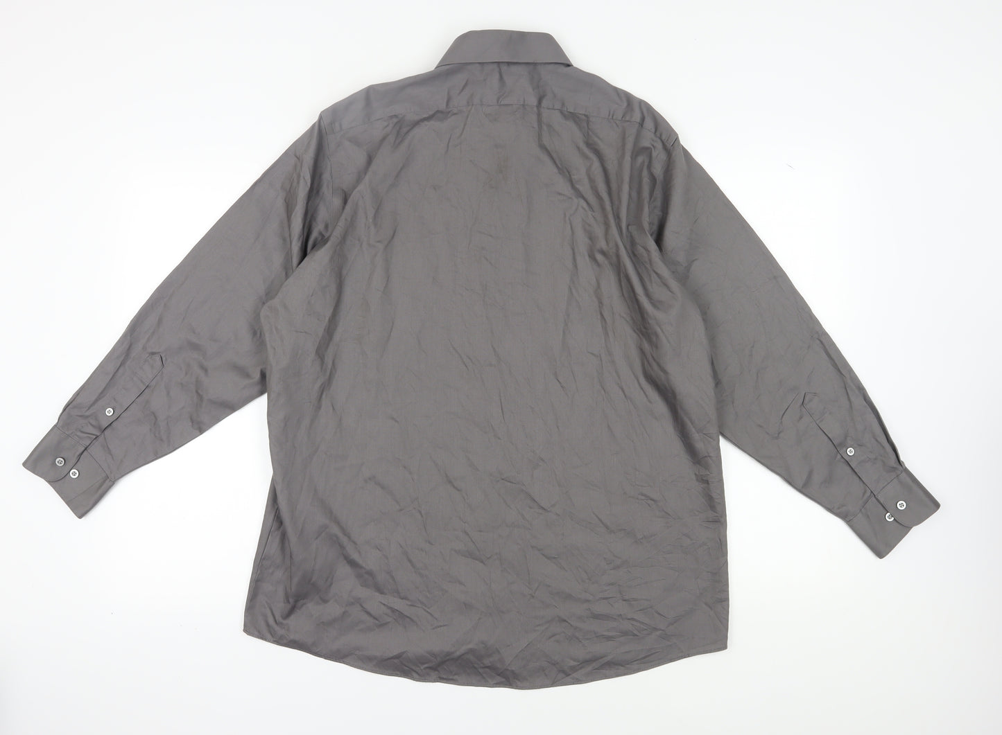 Arrow Men's Grey Classic Fit Long Sleeve Shirt