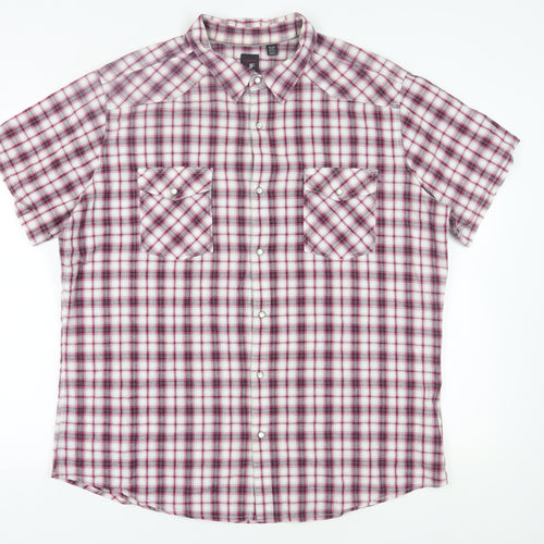 J. Ferrar Men's Multicoloured Plaid Shirt 2XL
