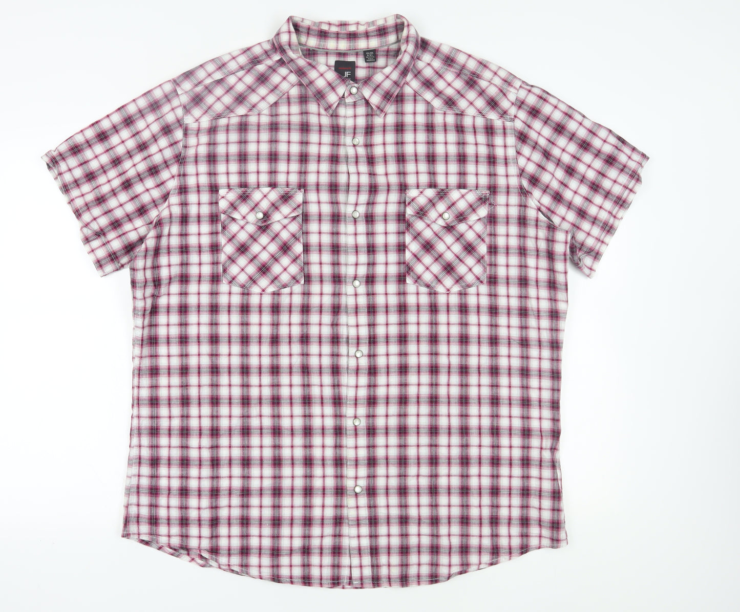 J. Ferrar Men's Multicoloured Plaid Shirt 2XL
