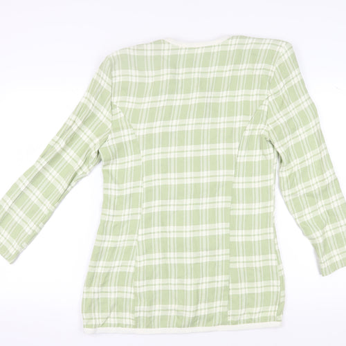Allen Samo Women's Green Plaid Blazer Size 16