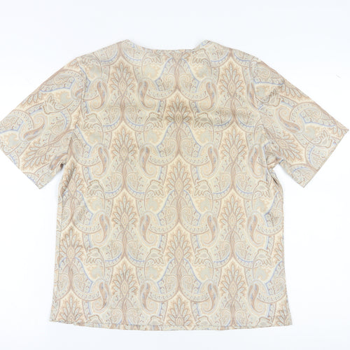 Blair Women's Beige Paisley T-Shirt Size 12