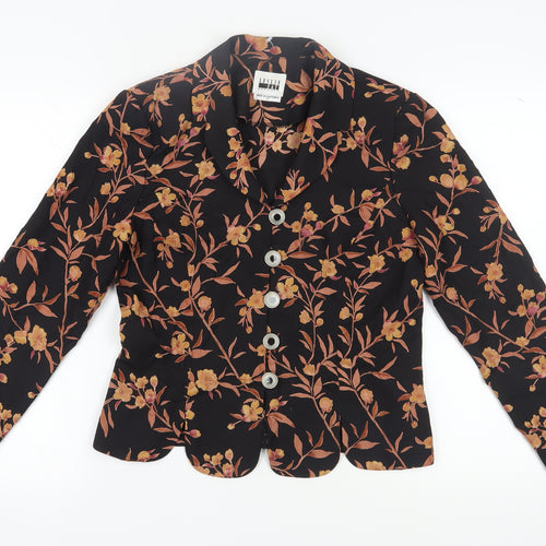 Leslie Fay Women's Black Floral Blouse, Size 10, Classic Style