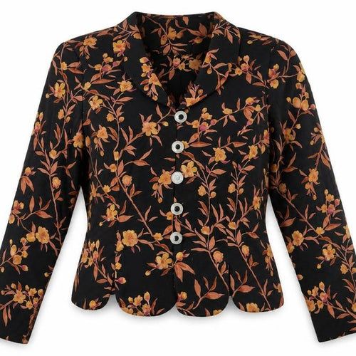 Leslie Fay Women's Black Floral Blouse, Size 10, Classic Style