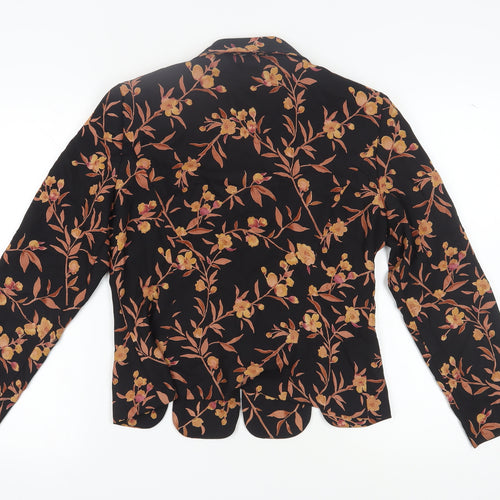 Leslie Fay Women's Black Floral Blouse, Size 10, Classic Style