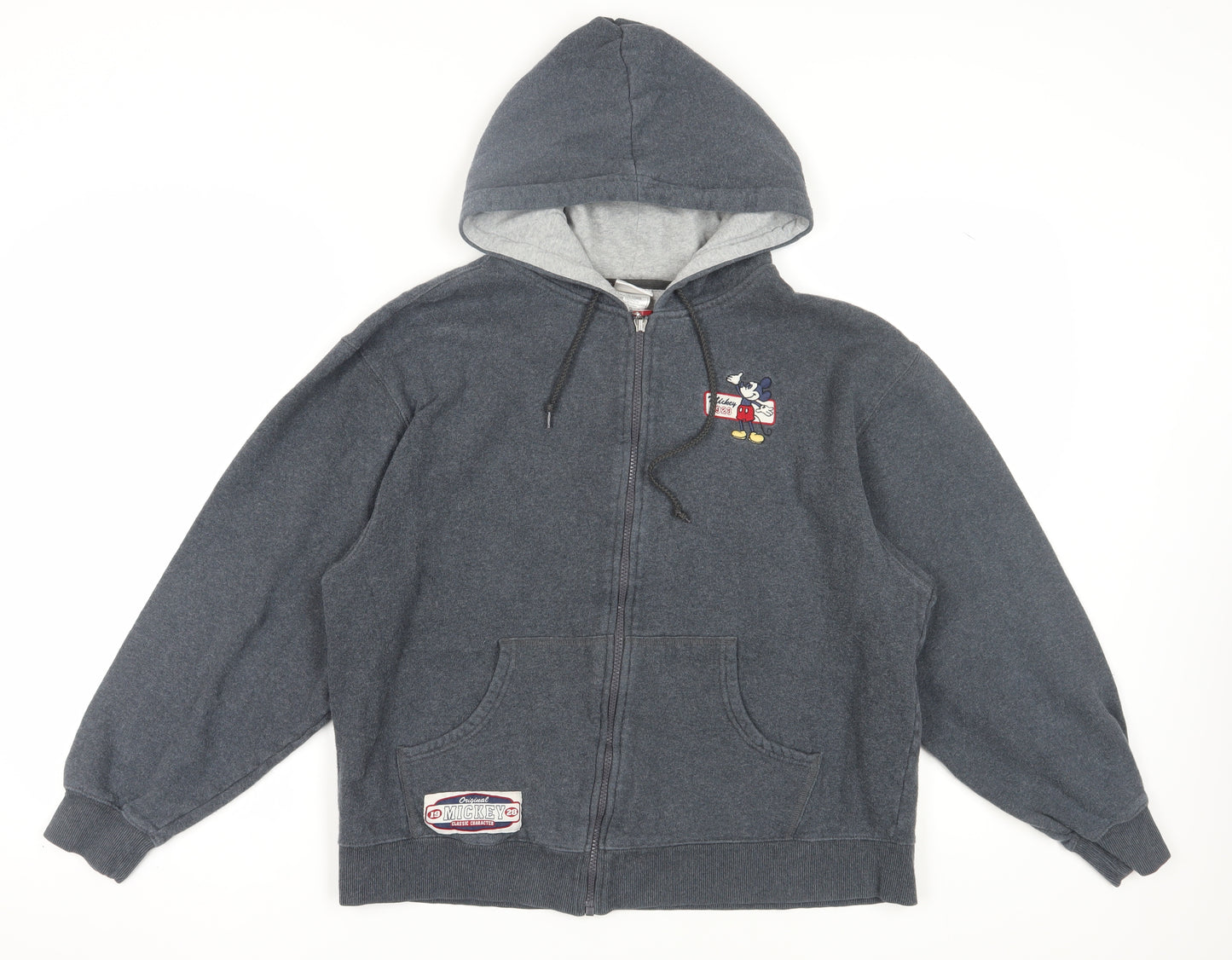 Disney Store Grey Mickey Mouse Unisex Hoodie, Size M