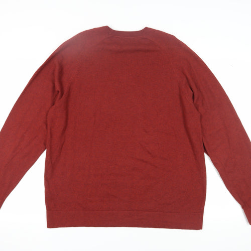 L.L. Bean Men's Red Pullover Jumper, Size L, Crew Neck