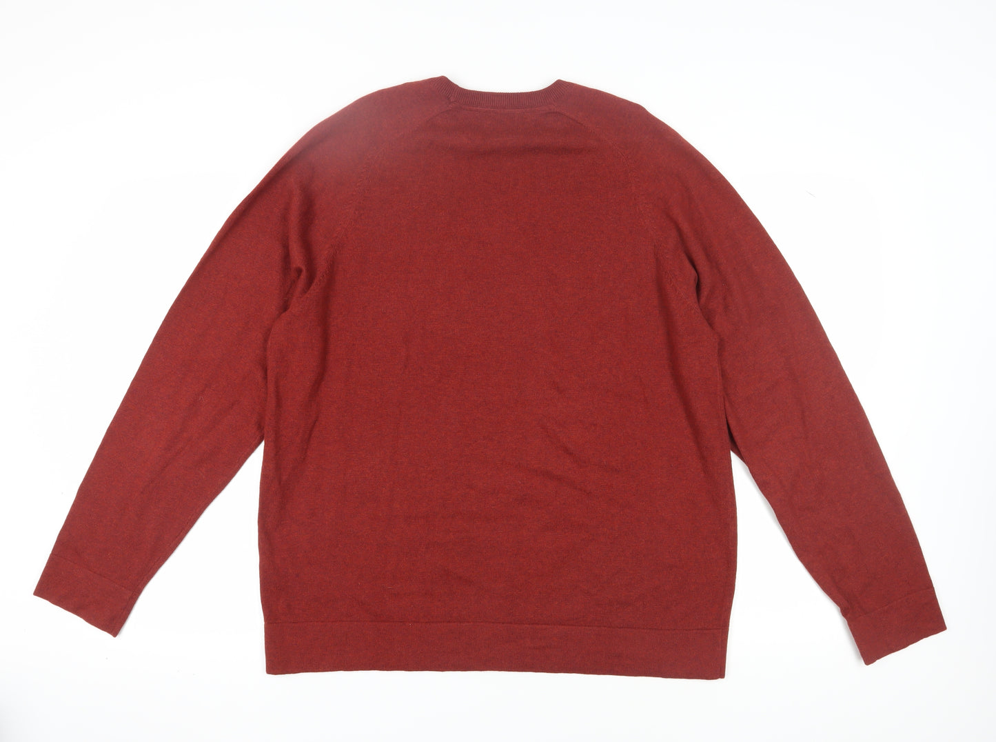 L.L. Bean Men's Red Pullover Jumper, Size L, Crew Neck