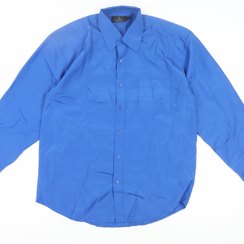 Vittorino Men's Blue Regular Fit Long Sleeve Shirt