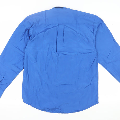 Vittorino Men's Blue Regular Fit Long Sleeve Shirt