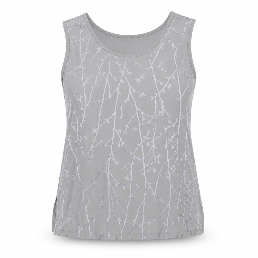 Monti Women's Grey Tank Top Size 14 Sleeveless Casual