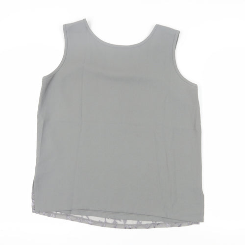 Monti Women's Grey Tank Top Size 14 Sleeveless Casual