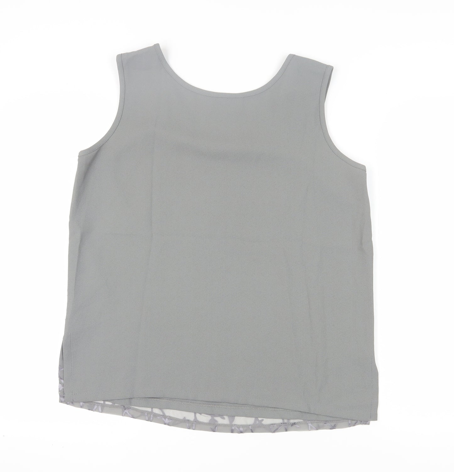 Monti Women's Grey Tank Top Size 14 Sleeveless Casual