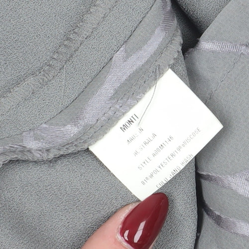 Monti Women's Grey Tank Top Size 14 Sleeveless Casual