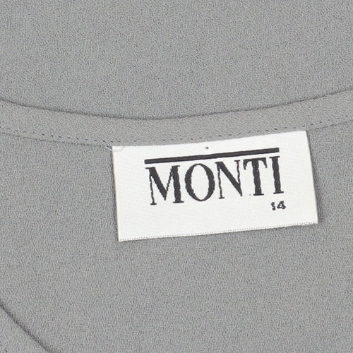 Monti Women's Grey Tank Top Size 14 Sleeveless Casual