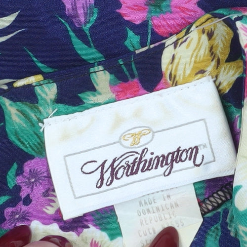 Worthington Women's Multicoloured Floral Blouse Size 6