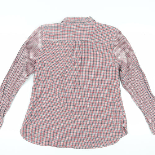 St. John's Bay Women's Red Check Button-Up Shirt, L