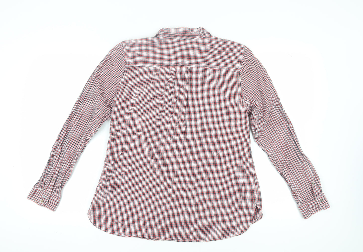 St. John's Bay Women's Red Check Button-Up Shirt, L