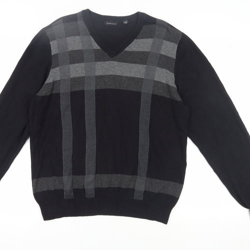 Van Heusen Men's Black V-Neck Cotton Pullover Jumper