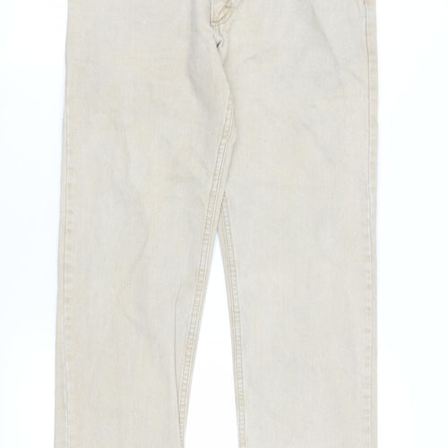 Lee Men's Beige Straight Jeans Size 33