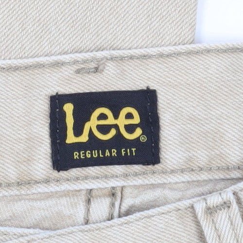 Lee Men's Beige Straight Jeans Size 33