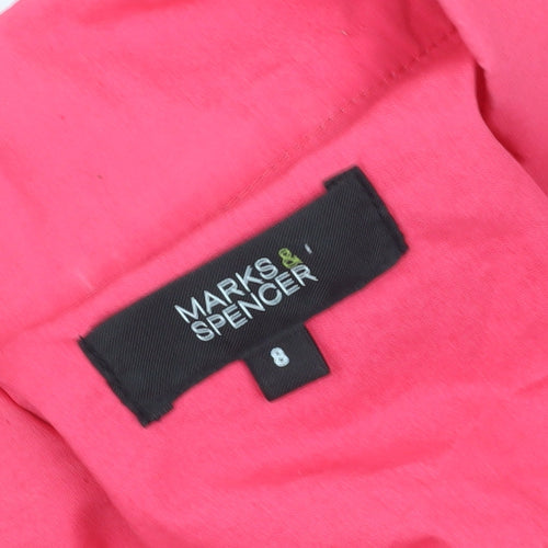 Marks and Spencer Women's Pink Parka Jacket Size 8