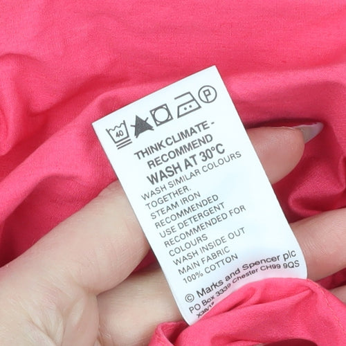 Marks and Spencer Women's Pink Parka Jacket Size 8
