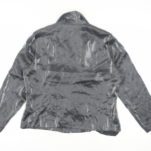 Nygard Women's Grey Satin Blouse Size 14