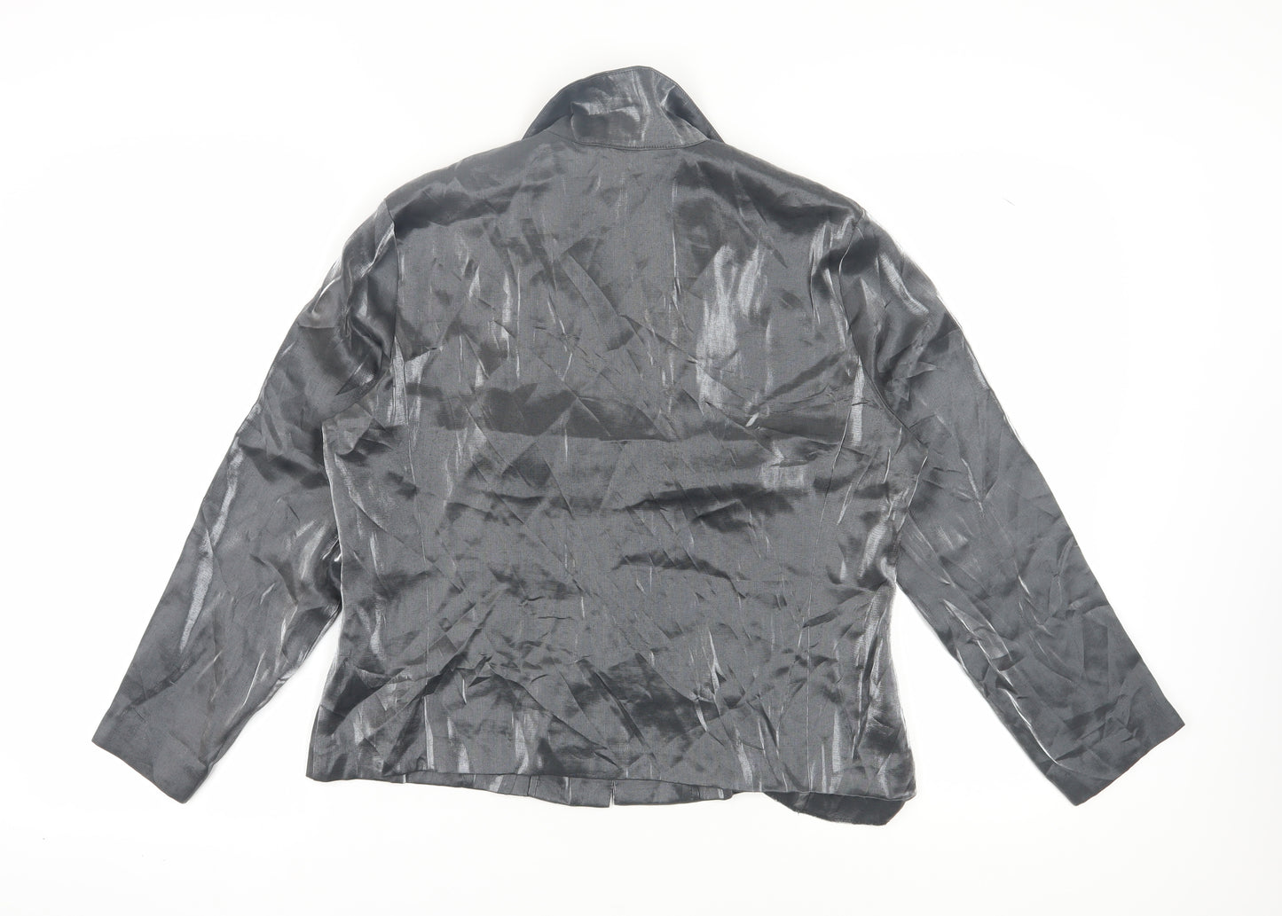Nygard Women's Grey Satin Blouse Size 14