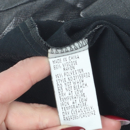 Nygard Women's Grey Satin Blouse Size 14