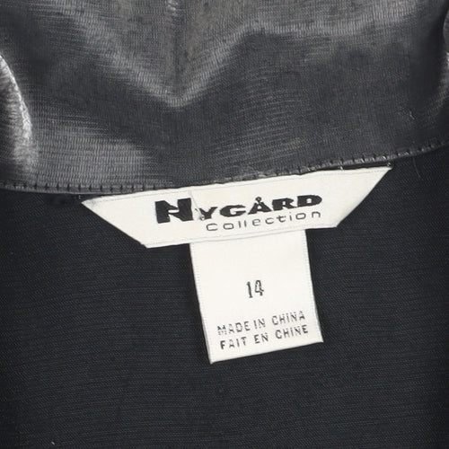 Nygard Women's Grey Satin Blouse Size 14