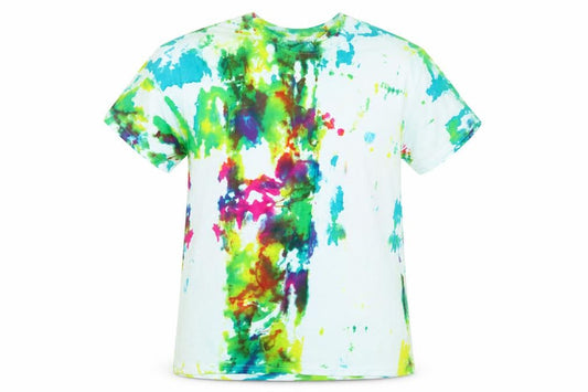 Front view of Gildan unisex multicoloured m tie-dye t-shirt